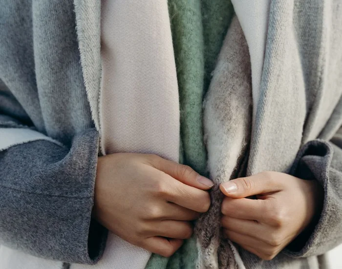 Cashmere sweater texture detail