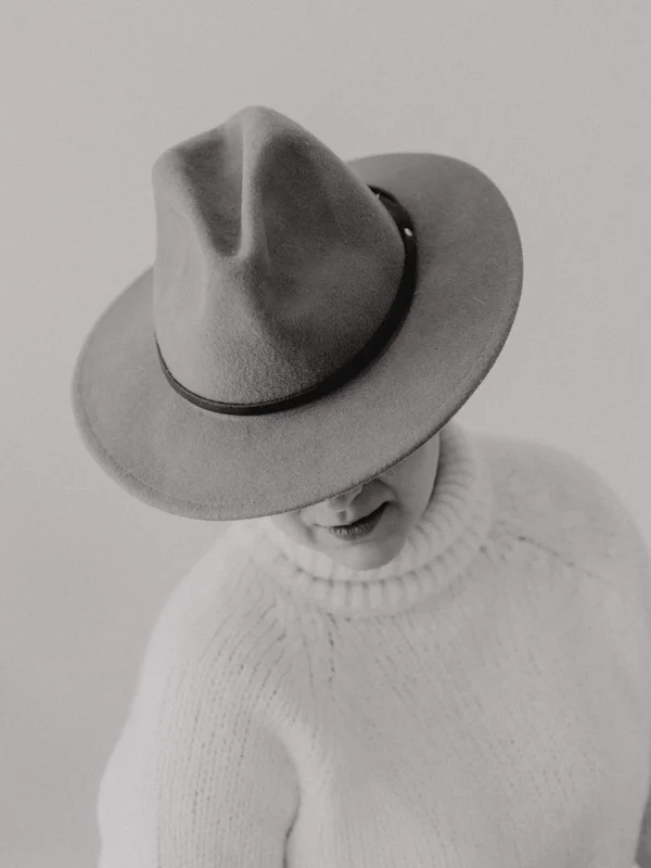 Molded Wool Felt Fedora angle view