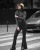 Pleated Wide-Leg Trousers
